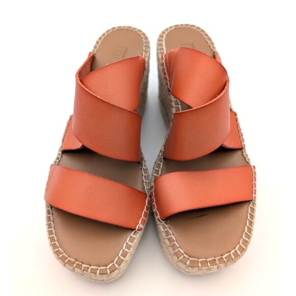 Nordstrom Rack Cressida Platform Wedge Espadrille Sandal Red Size US6M EU37 - Picture 11 of 12